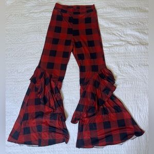 Red and White Plaid Pants